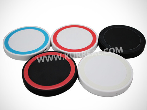 Cheap Round Puck Wireless Chargers Fast Smartphone Charging Pad Silk Screen Printing Factory Wholesale