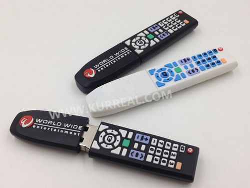 Custom 3D PVC Remote Control Shaped USB Flash Drives Gifts Ideas