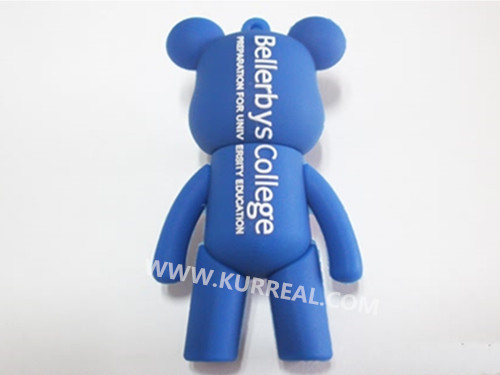 Promo Custom Bear Shaped USB Flash Drives 8GB Gifts For UK Bellerbys College School