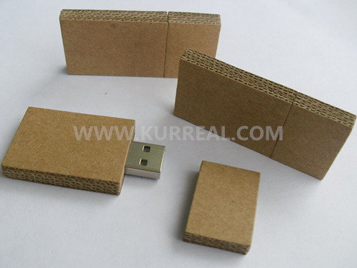 Custom Recycled Paper Wooden USB Flash Drives Laser Engraved Printing Gifts