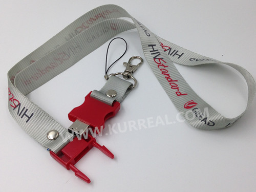 Promotional Customized Lanyard USB Flash Drives 8GB Gifts For American Gilead Sciences Biotechnology Company