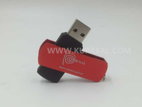 Customized Swivel Foldout Memoria USB Pendrives 8GB Articulos Promocionales Gifts For Peru Ministerio de Energía y Minas Government