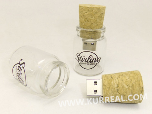 glass bottle usb,glass bottle usb with cork,glass bottle usb gifts