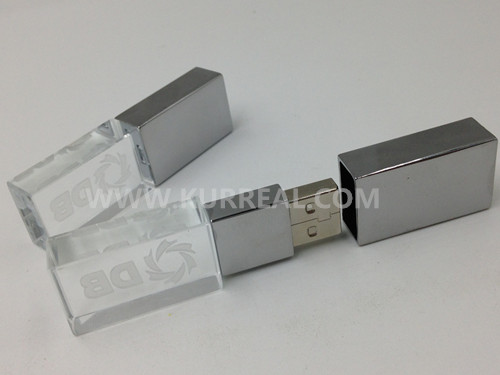 led light logo crystal usb flash drives,crystal usb memory sticks,machinery companies giveaways