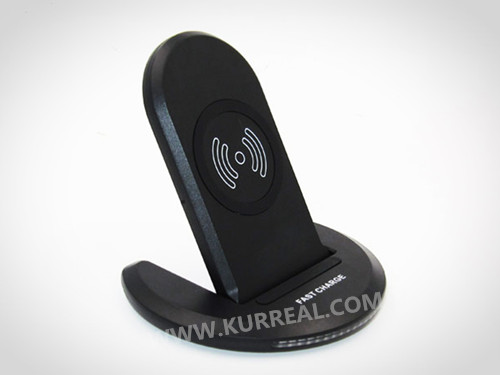 Custom Printed Foldable 10W QI 2 Coil Wireless Phone Charging Pad Stand