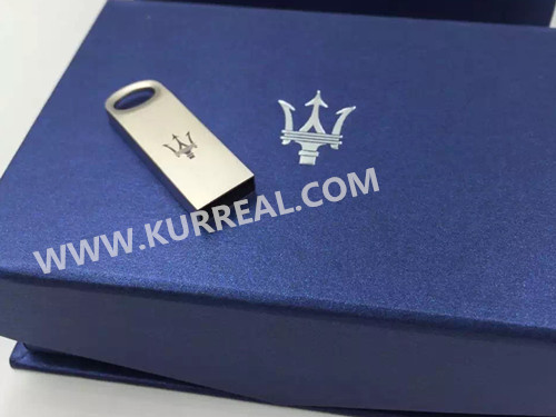 Luxury Customized Mini Metal USB Flash Drives 16GB Promo Gifts for Maserati Automotive Branch Company