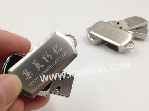 Aluminum Custom Mini Swivel USB Flash Drives Keychain 16GB Corporate Gifts Giveaways Ideas