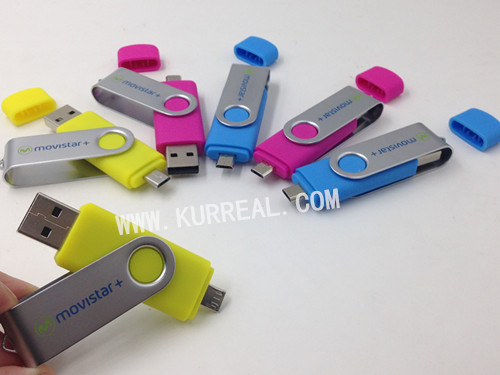 High Tech Promotional Cheap Customized Swivel Rotate OTG Ultimate USB Flash Drives Gifts Giveaways