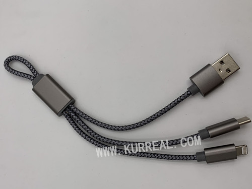 Sample Provided Metallic Loop 3 In 1 Charging Cables with Type C USB Factory Wholesale