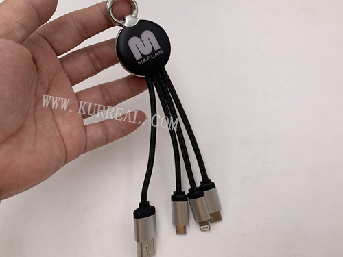 round light up logo charging cables,light up logo cables with type c usb,phone charging cables