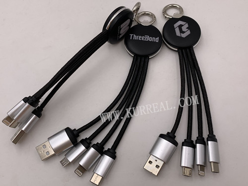 light up charging cables keychain,charging cables keychain,light up logo charging cables gifts