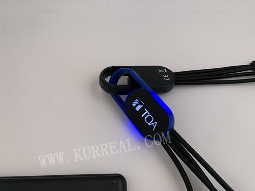 3 in 1 light up logo charging cables,light up logo charging cables,charging cables gifts