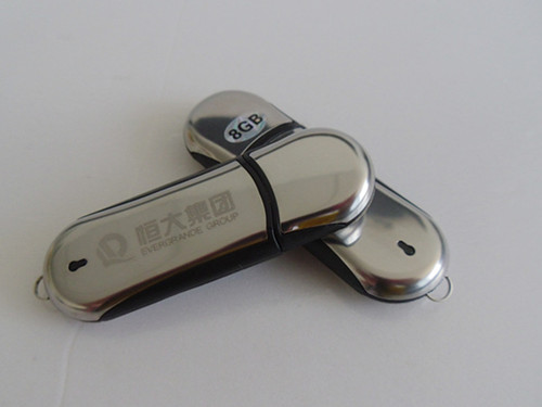 Corporate Gifts Custom Metal Oval USB Drives 2GB Laser Engrave